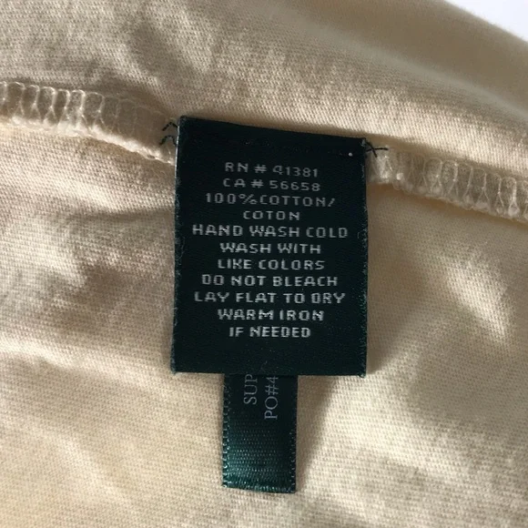 Lauren LRL Beige Cotton Racerback Tank Medium/Small - Picture 6 of 7